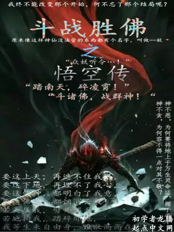 《斗战胜佛之悟空传》小说封面