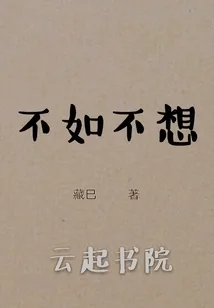 《不如不想》小说封面