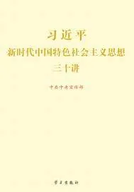 《习近平新时代中国特色社会主义思想三十讲》小说封面